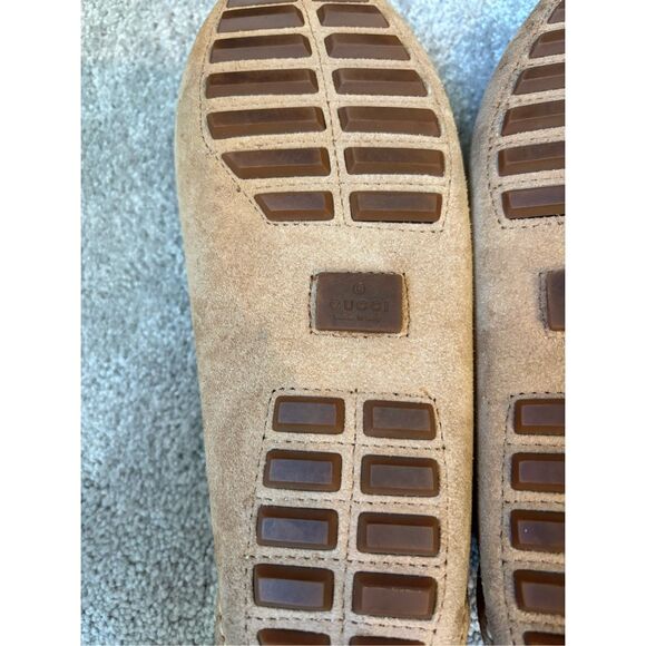 EUC GUCCI Suede bamboo horsebit driving loafer, tan, Sz 36 $1,050 - Picture 8 of 10